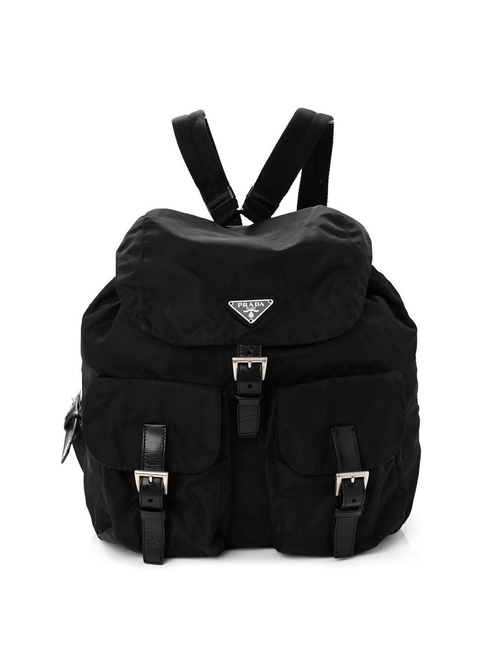 Prada Nylon Vela Medium Backpack Black #341092P52B